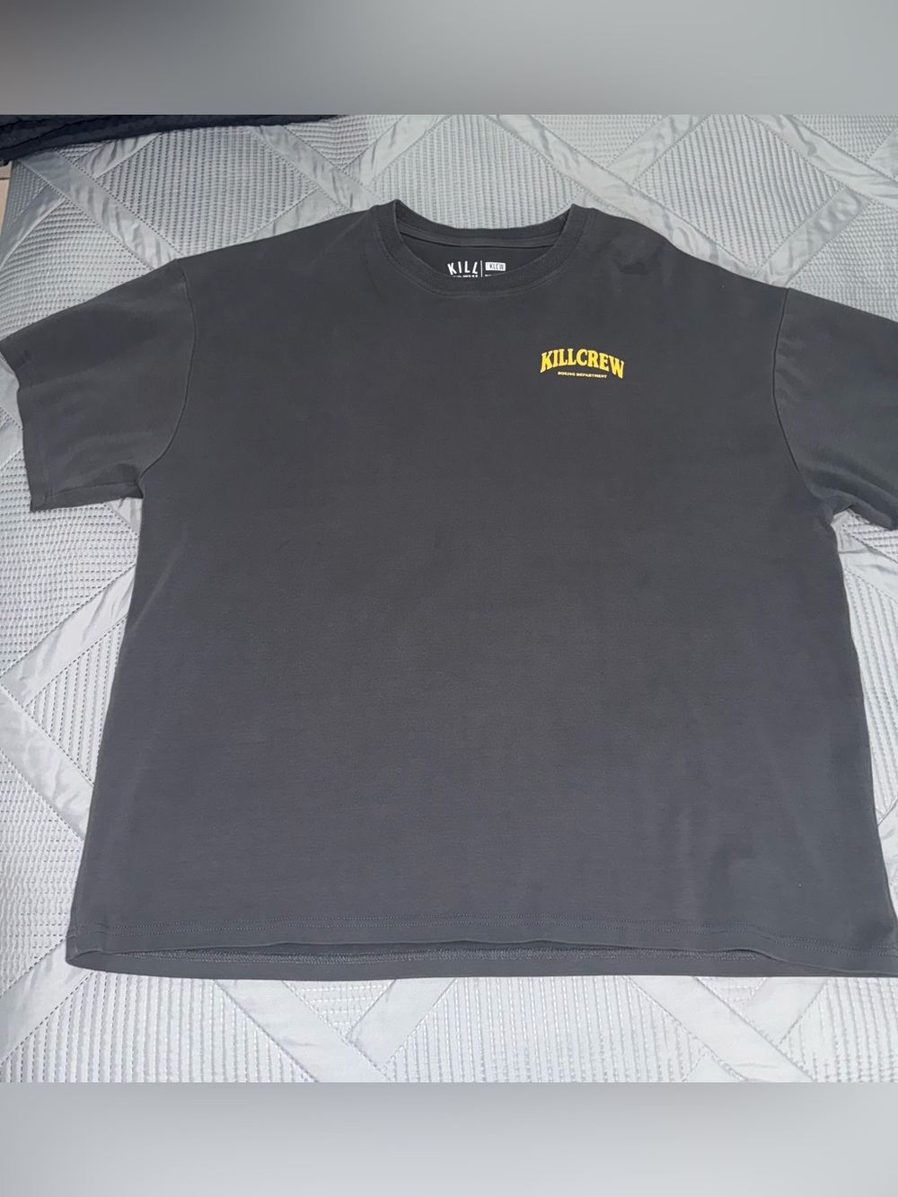 Kill Crew Grey Tee with Yellow Logo